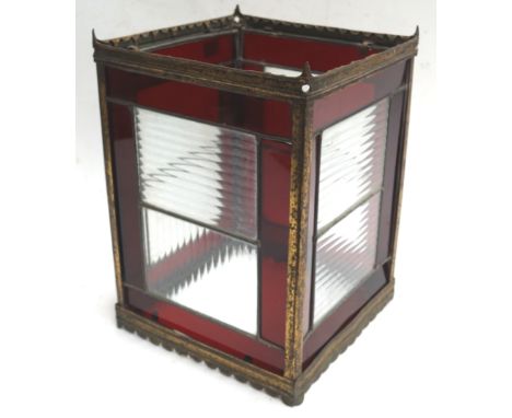A stained glass light shade