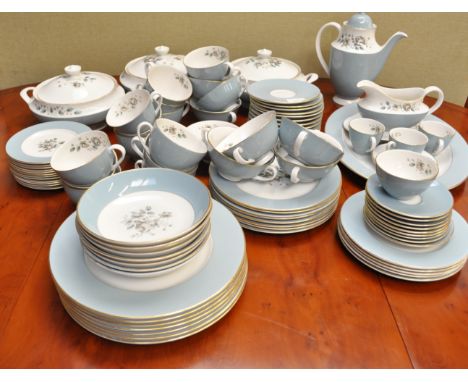 A Royal Doulton 'Elegance' pattern dinner service with matching tea set
