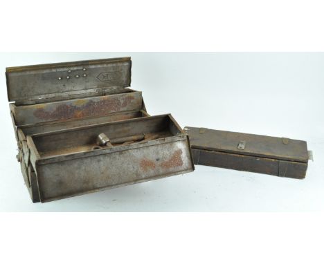 A tool box containing tools and a socket set