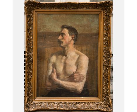 Akseli Gallen-Kallela (1865-1931)-attributed, portrait of a man, oil on canvas, signed bottom right, dated Paris 1891?, frame