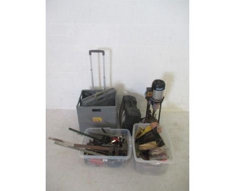 A collection of various tools including a Draper morticer, Freud JS102 etc.