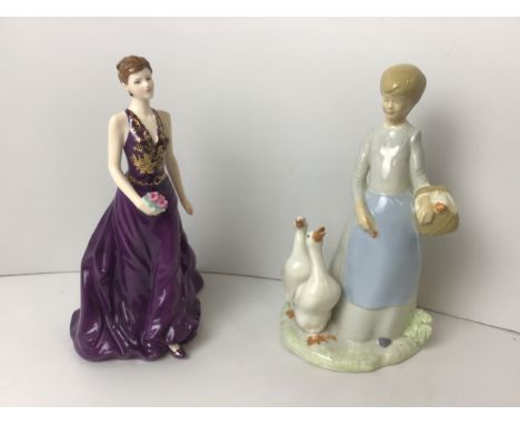 Royal Worcester Anniversary Figurine of the Year 2007 - Juliet and Byron Molds 1980 Figurine 