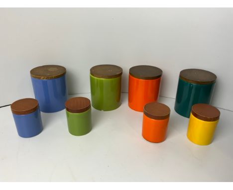 8x Vintage SMF Schramberger Storage Jars 