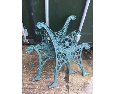 Pair of Metal Bench Ends 
