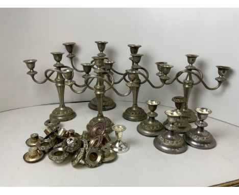 Plated Candlestick Holders - Lanthe - Made in England 