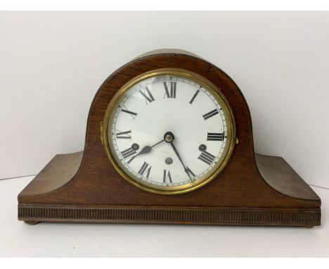 Wooden Mantel Clock with Key 