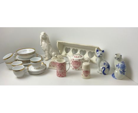 Heart Wall Shelf, Part Tea Set and Queens Love China etc 