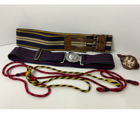 British Army Ordnance Corps Belts and Arm Bands etc 