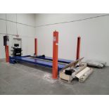 2020 3D WHEEL ALIGNER W/ FOUR POST LIFT, 11,000 LB CAPACITY, ELECTRICAL RELEASE, EAE AUTOMOTIVE