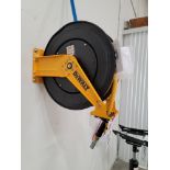 2020 DEWALT AIR HOSE REEL, MODEL DXCM024-0344, WALL MOUNT, SELF RETRACTING