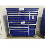 2020 PROFESSIONAL MECHANIC'S BOTTOM AND TOP TOOL BOX: BOTTOM IS EAE PART NO. TBR8010C-X AND MEASURES
