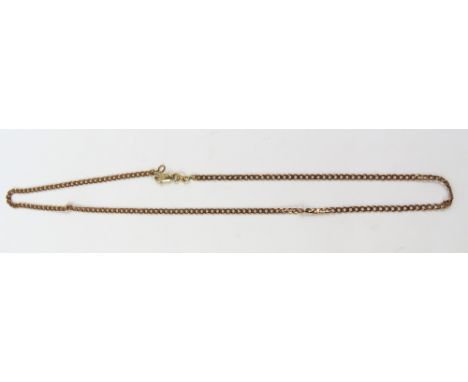 A 9ct gold filed curb chain, 46.5cm, 6.1g gross
