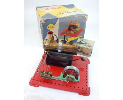 Mamod, S.E.2 stationary stem engine, original box and an S.E.C. model fan with box.