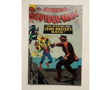 SPIDER-MAN #26 (1965 - MARVEL) VFN (Cents Copy/Pence Stamp) - Fourth appearance of the Green Goblin. First appearances of Pat