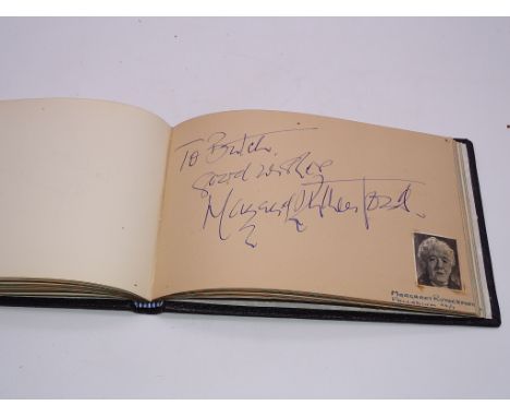 Autograph: An autograph album - numbered 6 containing circa 80 signatures from actors, musicians, politicians and sports star