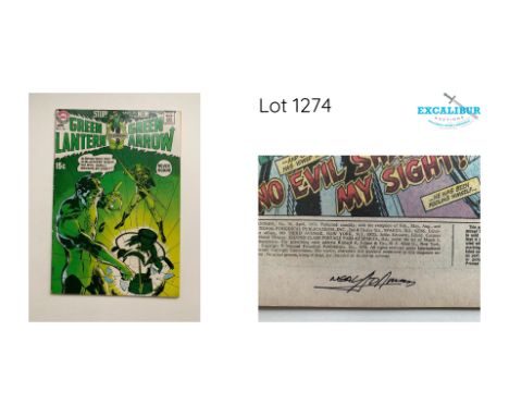 GREEN LANTERN - GREEN ARROW #76 (1970 - DC) VFN- (Cents Copy/Pence Stamp) - SIGNED NEAL ADAMS - Neal Adams' first issue as pe