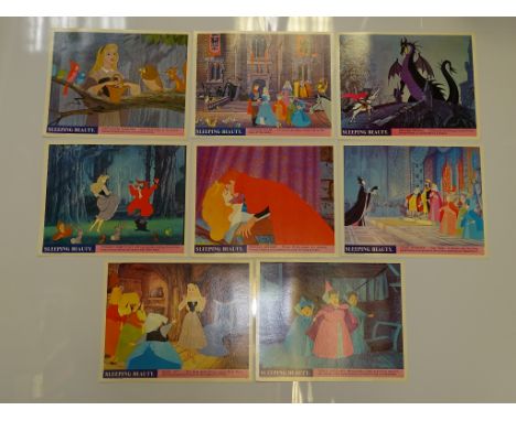 SLEEPING BEAUTY FRONT OF HOUSE SET (1959) - RARE - 8 x British Front of House stills from FIRST YEAR of release 1959 - 8" x 1