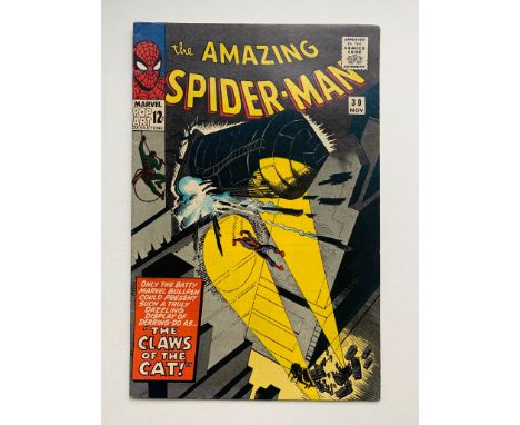 SPIDER-MAN #30 (1965 - MARVEL) VFN (Cents Copy) - Spider-Man battles the Cat Burglar (his first appearance). Steve Ditko stor