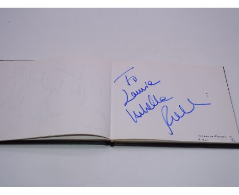 Autograph: An autograph album - numbered 177 containing circa 65 signatures collected in person by Laurie Butcher in 2002. Th