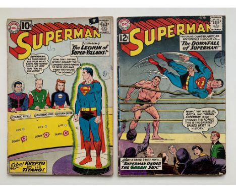 SUPERMAN #147 &amp; 155 (2 in Lot) - (1961/62 - DC) VG (Cents Copy/Pence Stamp) -  First appearances of the Legion of Super-V
