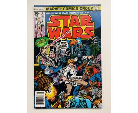 STAR WARS #2 (1977 - MARVEL) NM (Cents Copy) - Part 2 of the Star Wars movie adaption. First comic book appearance of Jabba t