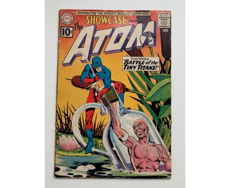 SHOWCASE #34 - THE ATOM (1966 - DC) FN- (Cents Copy/Pence Stamp) - Origin and first appearance of the Silver Age Atom. First 