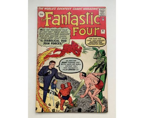 FANTASTIC FOUR #6 (1962 - MARVEL) FN- (Pence Copy) - Sub-Mariner and Dr. Doom are featured in the first Marvel villain team-u