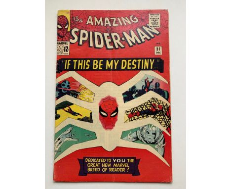 SPIDER-MAN #31 (1965 - MARVEL) VFN- (Cents Copy) - First appearances of Harry Osborn, Gwen Stacy, and Professor Miles Warren.