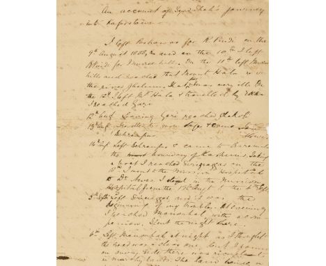 Kafiristan.- An account of Syed Shah's journey into Kafiristan, manuscript in at least two hands, 84pp., incomplete at end, f