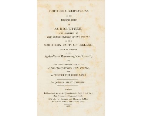 Poor.- Trimmer (Joshua Kirby) Further Observations on the Present State of Agriculture and condition of the lower classes of 