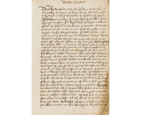 *** This lot is sold subject to the Manorial Documents Rules and may not be removed from England and Wales. ***Evesham Abbey 
