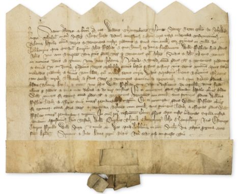 Hampshire.- Charter, William Changgelton, Thomas Somer in the county of Sussex, grant to Thomas Arpole a tenement and land in