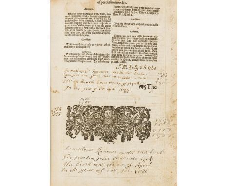 Bible, English. The Bible: Translated according to the Ebrew and Greeke, 2 parts in 1, Geneva version, black letter, double c