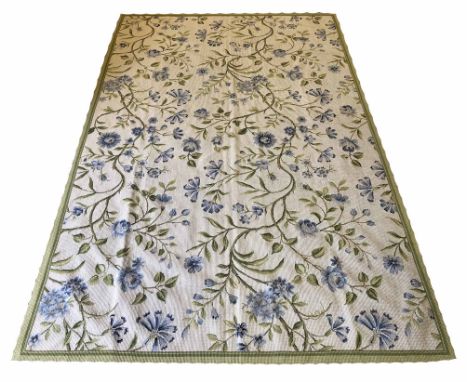 PORTUGUESE CARPET, 292cm x 188cm, all over floral design.