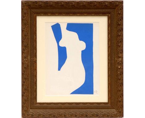 HENRI MATISSE 'Blue nude', original lithograph from the 1954 edition after Matisse's cut-outs, printed by Mourlot Atelier, 35