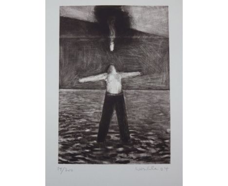 Karl Weschke (1925-2005), limited edition print, signed and dated '04, 14/200, overall 56 x 42cm, unframed