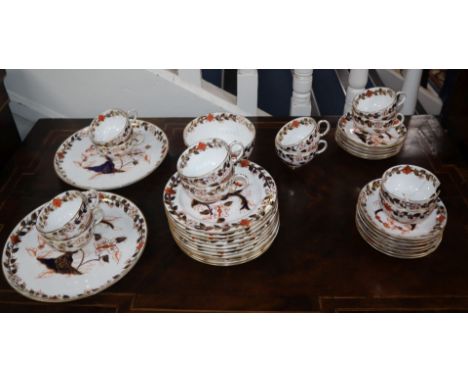A Crown Derby 'Tree of Life' pattern tea service for twelve