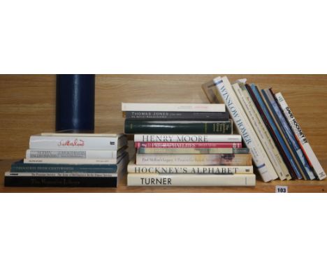 A quantity of reference books including British Art, Turner, David Hockney, Henry Moore, etc.