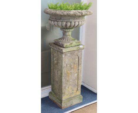 A Haddonstone garden planter H.122cm