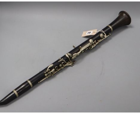 A Noblet three section blackwood clarinet