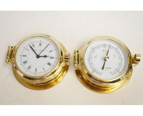 Porthole clock & thermometer 