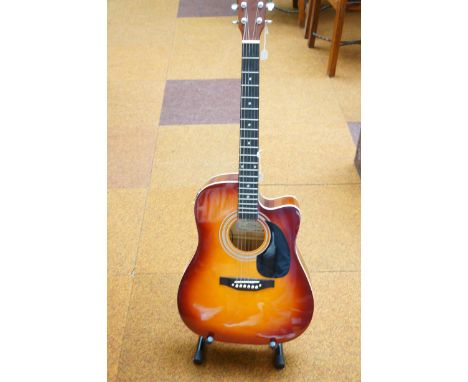 Encor model No ENC165EAR semi acoustic guitar 