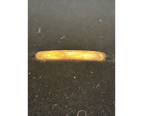 22ct Gold wedding band Size K 2.4g