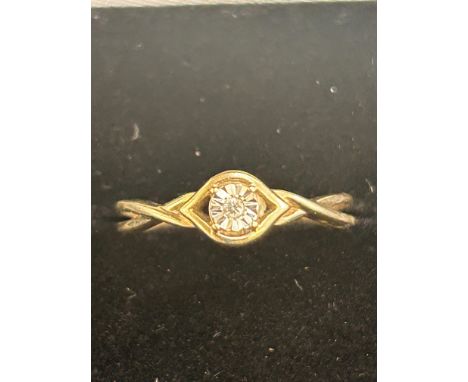 9ct Gold dress ring Size K