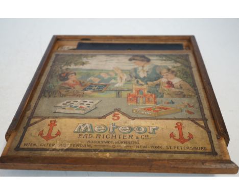 A very rare late Victorian German Friedrich Richter‘Meteor’ board game, c1900, complete withinstruction pamphlet, pattern gui