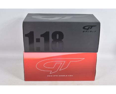 TWO BOXED GT SPIRIT DIECAST PORSCHE 1:18 SCALE MODELS, to include a 2010 Porsche 997 LB Performance in Grey Light Matt, no. G