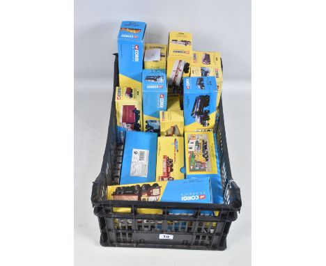 TWELVE BOXED CORGI CLASSICS DIECAST COMMERCIAL TRANSPORT MODELS, to include an ERF 8 Wheel Rigid, no. 09802, a Foden S21 6 Wh