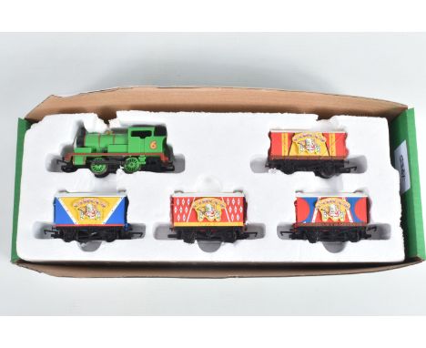 A PART BOXED HORNBY OO GAUGE THOMAS AND FRIENDS, Percy Circus Electric Train set, No.R9072, comprising Percy the green Saddle