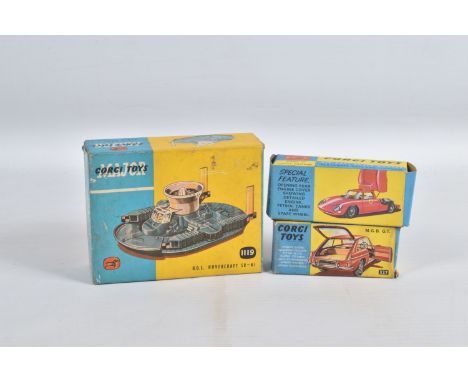 THREE BOXED CORGI DIECAST MODEL VEHICLES, to include a Ferrari Berlinetta 250 LM Red Body, Racing Number 4' wire wheels, one 