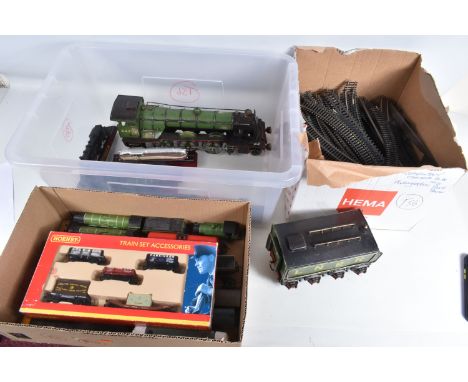 A QUANTITY OF BOXED&amp; UNBOXED OO GAUGE LOCOMOTIVES AND ROLLING STOCK, to include boxed Hornby Dublo class 4MT tank locomot